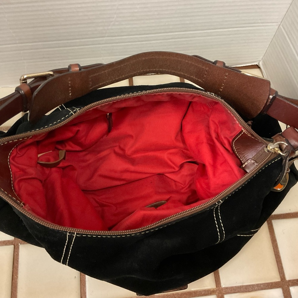 Dooney & Bourke Black and Brown Shoulder Bag - Picture 9 of 15